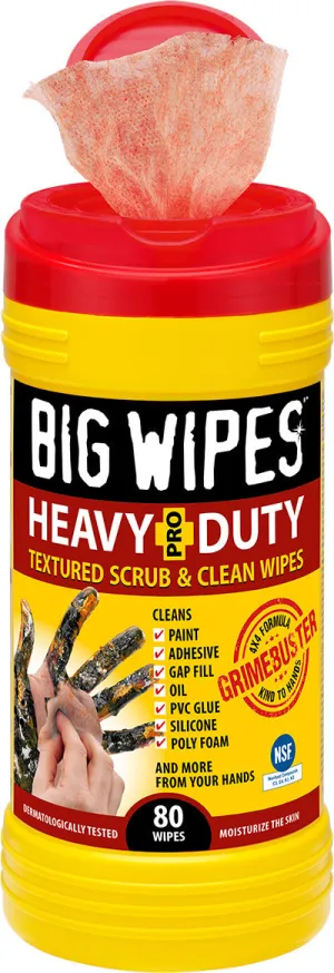 Big Wipes Heavy Duty Pro Textured Scrub and Clean Wipes - 80 Pack - G2420