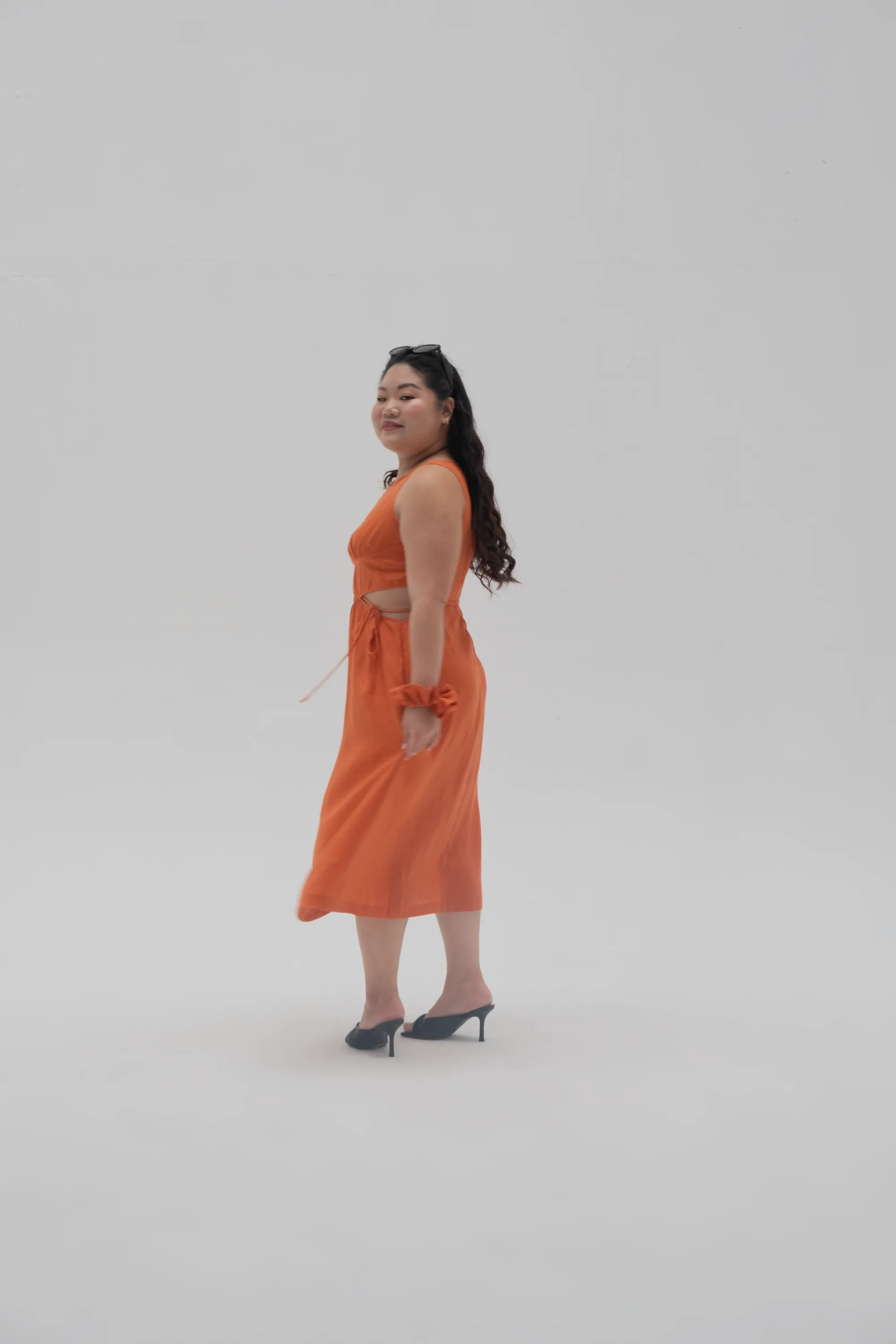 Carmen 100% Linen Midi Dress