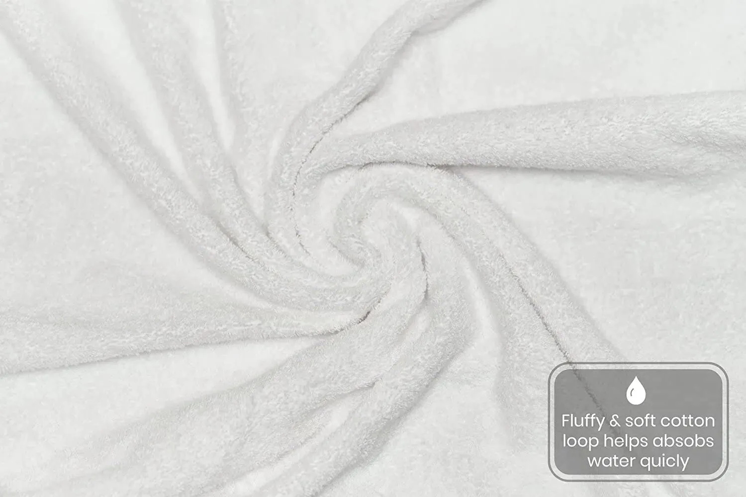 GOLD TEXTILES Premium 100% Cotton White Bath Towel Set (24 x 50 Inch) High Absorbency Multipurpose Quick Drying Pool Gym Hotel Spa Bath Towels