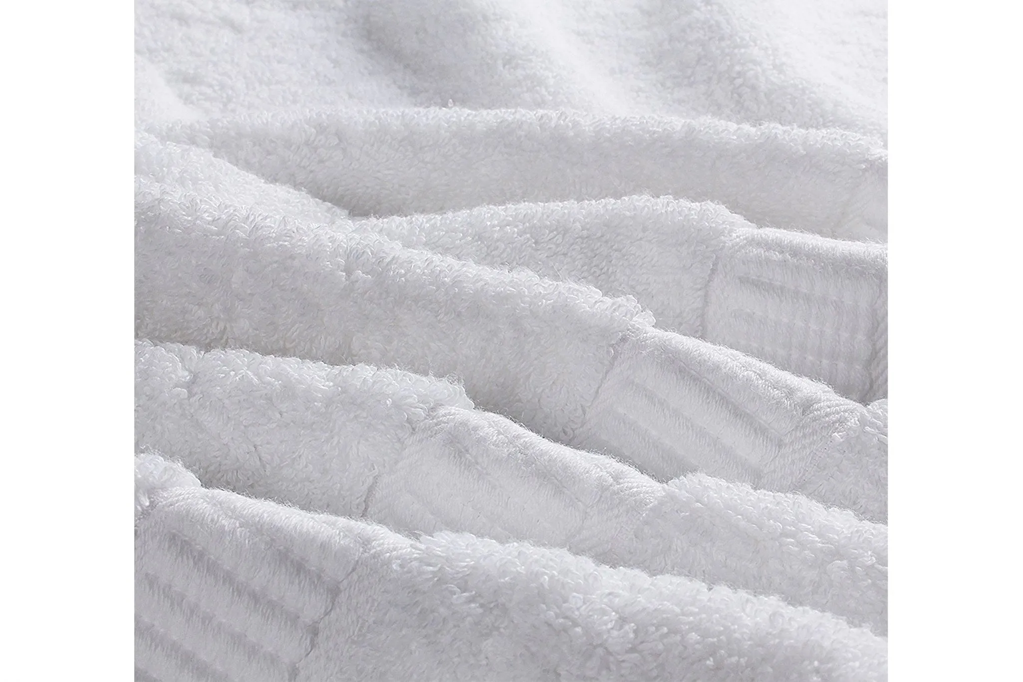 GOLD TEXTILES Premium 100% Cotton White Bath Towel Set (24 x 50 Inch) High Absorbency Multipurpose Quick Drying Pool Gym Hotel Spa Bath Towels