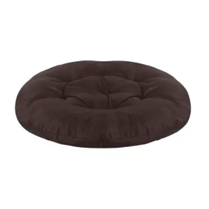 Hiputee Reversible Water Resistant Round Shape Cushion for Dogs and Cats (Brown)