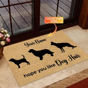 Personalized Name Dog Hair, Dog Grooming Pet Care Service Business Doormat