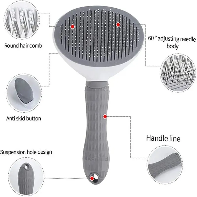 Pet Dog Hair Brush - Cat Comb Grooming And Care Cat Brush Stainless Steel Comb For Long Hair Dogs Cleaning Pets Dogs Accessories