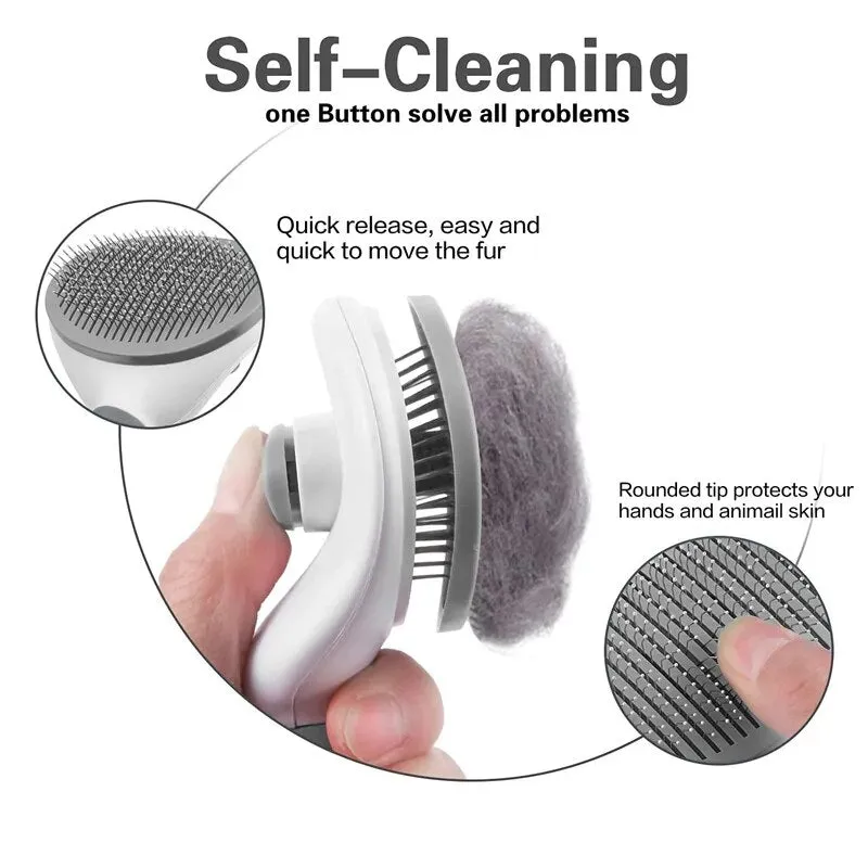 Pet Dog Hair Brush - Cat Comb Grooming And Care Cat Brush Stainless Steel Comb For Long Hair Dogs Cleaning Pets Dogs Accessories