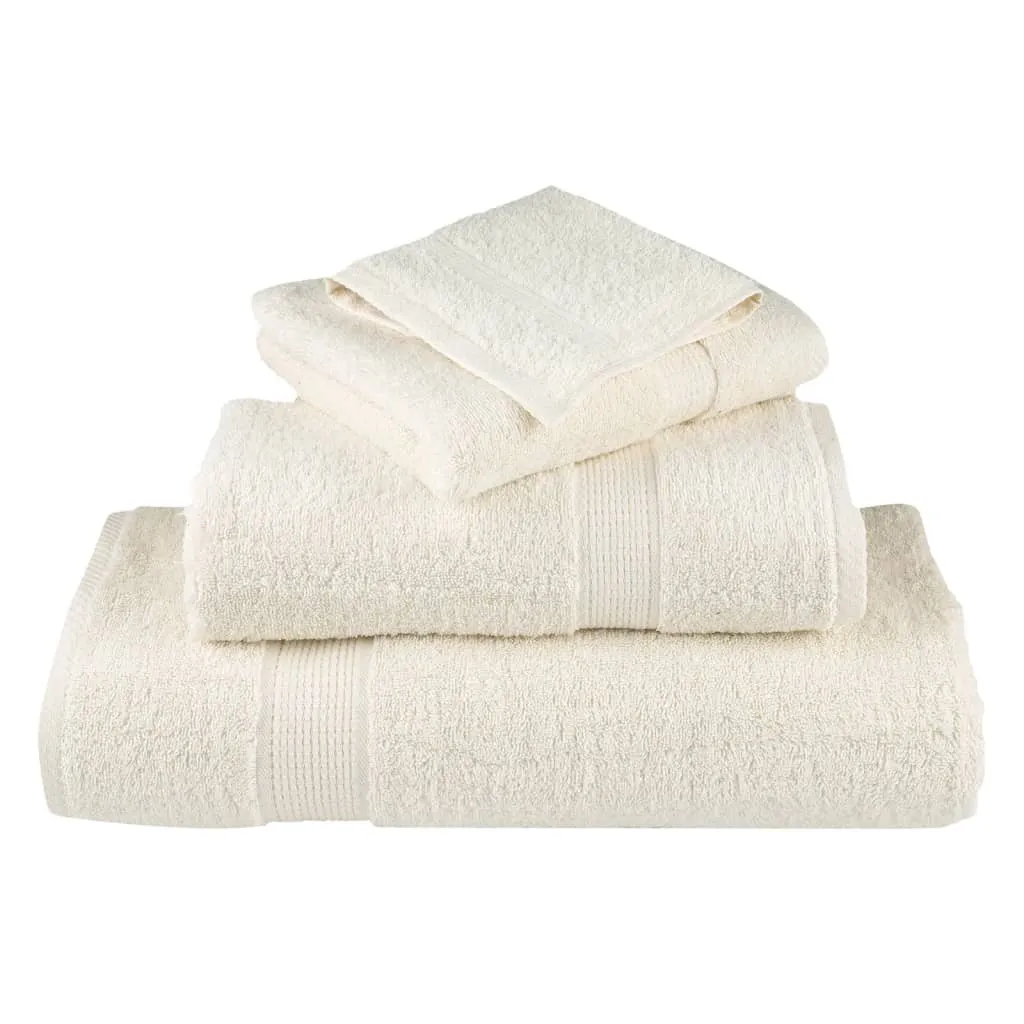 Premium Towels SOLUND 2 pcs Cream 100x200 cm 600 gsm